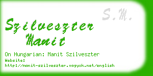 szilveszter manit business card